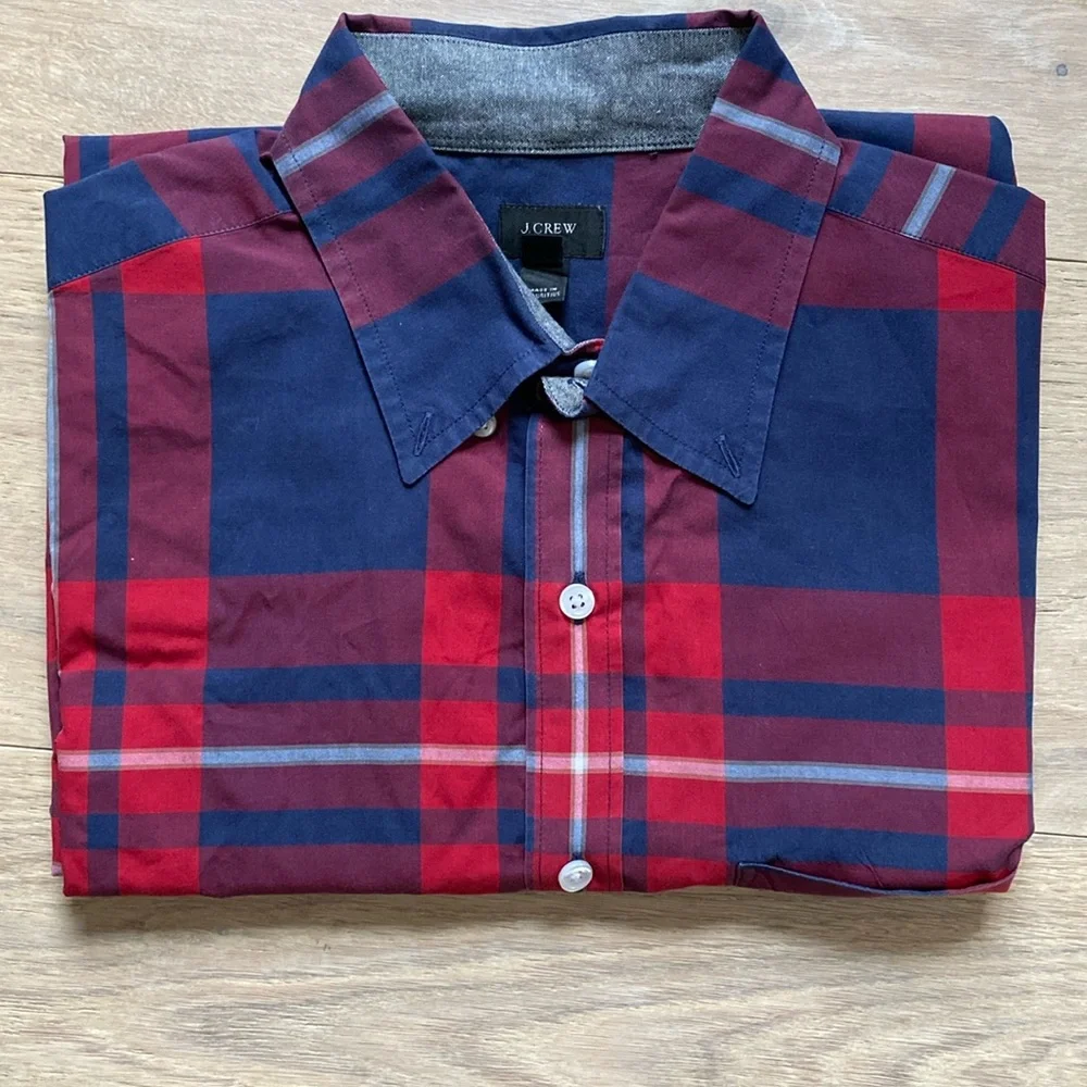 J. Crew Mens Buffalo Plaid Tartan Button Down